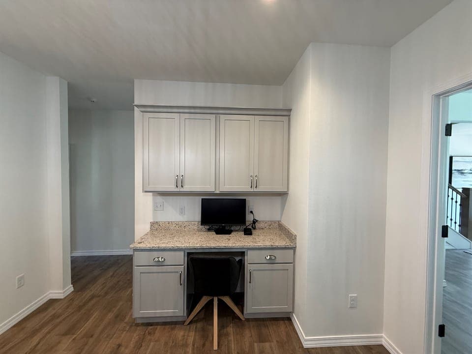 Workspace with monitor