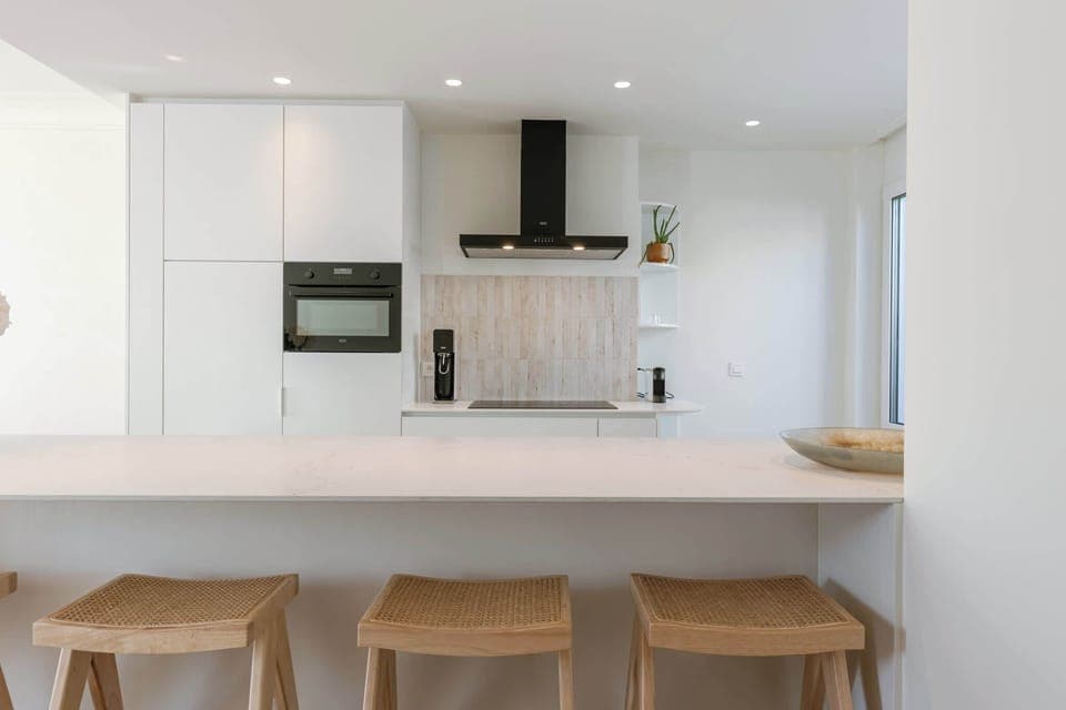 kitchen with bar seating