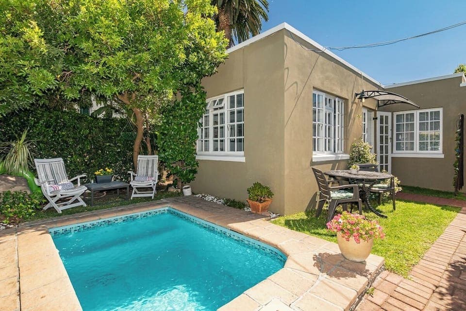 Plunge pool with outdoor seating