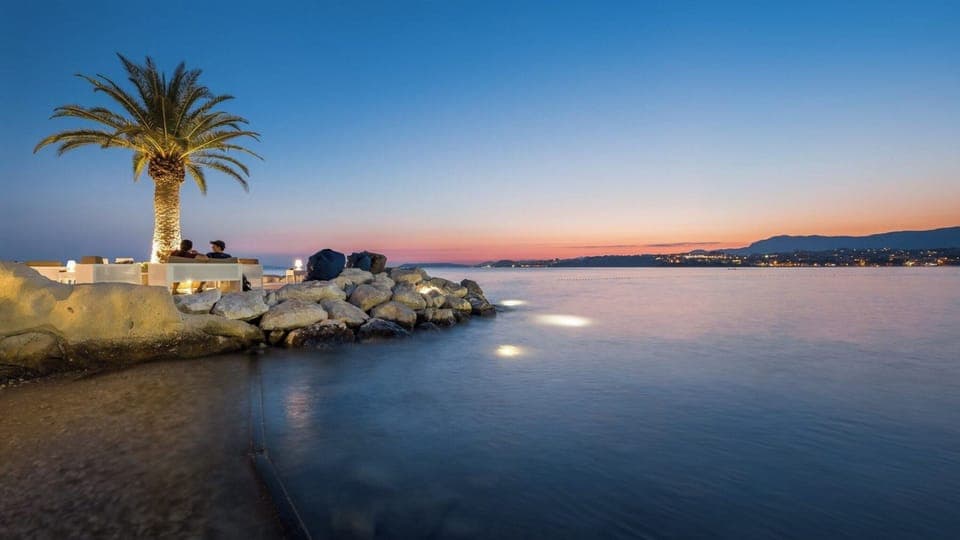 Nearby beach by night