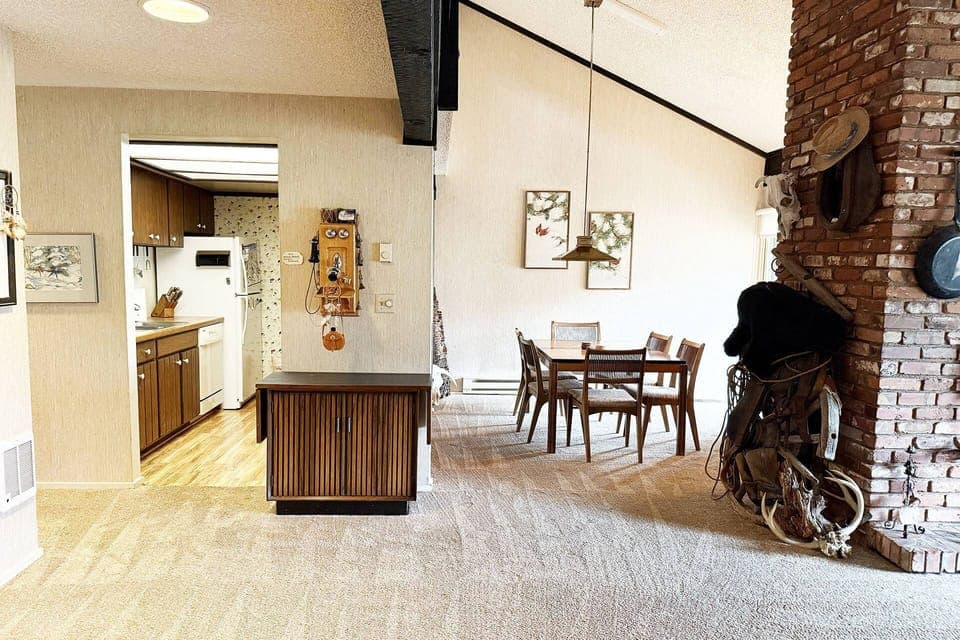 Our dining area comfortably seats six for those long, memorable vacation meals.