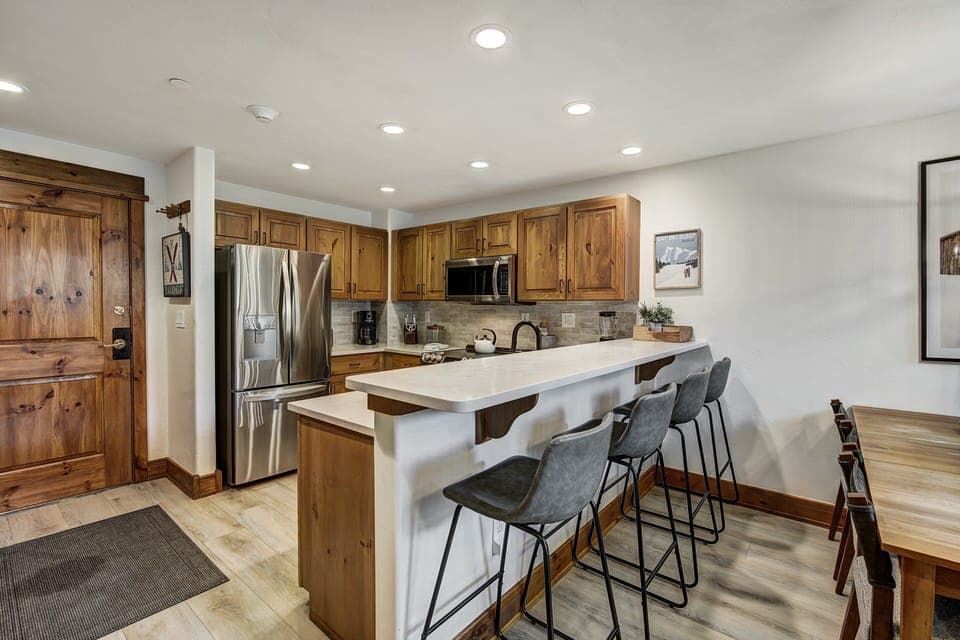 Indoors, Kitchen, Hardwood, Floor, Dining Table