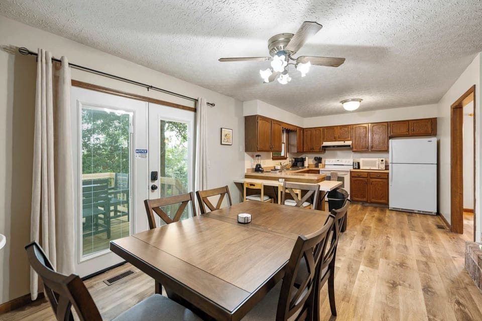 Make mealtime memories together at the kitchen dining table, seating 6​