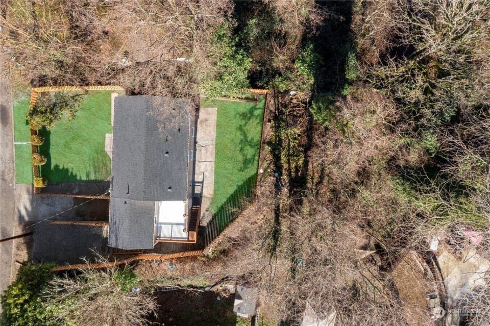 Full privacy in backyard facing a small forest