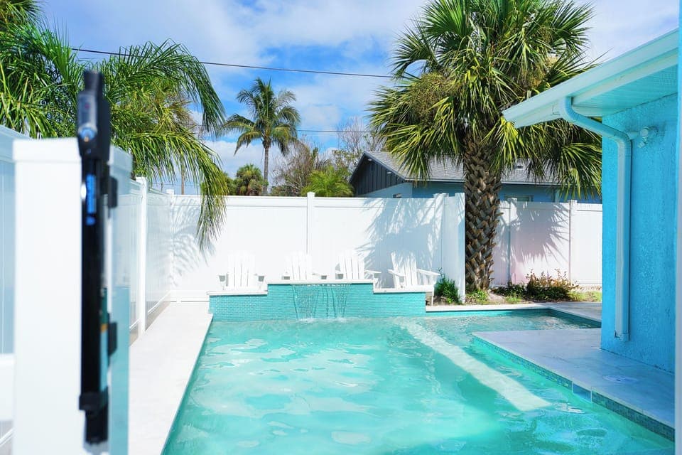 Shared heated pool