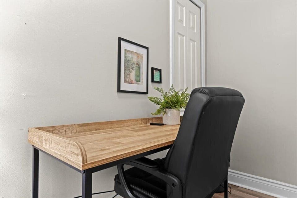 Dedicated desk space for working from home