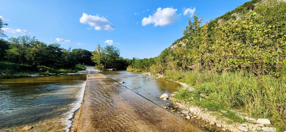 Frio River at 2nd Crossing up from Double Dog Cabins