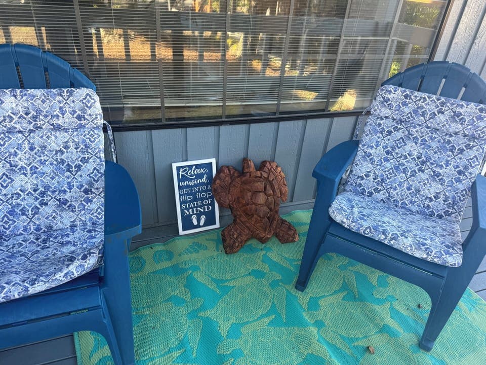 Relaxation with your morning coffee on the front porch