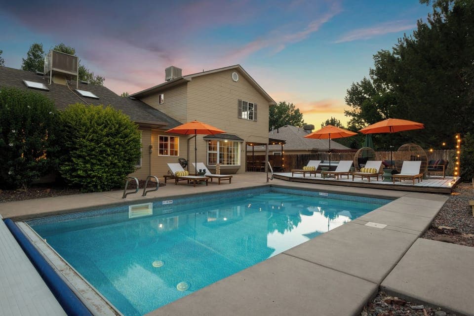The private saltwater pool is open seasonally from mid-April to mid-October.