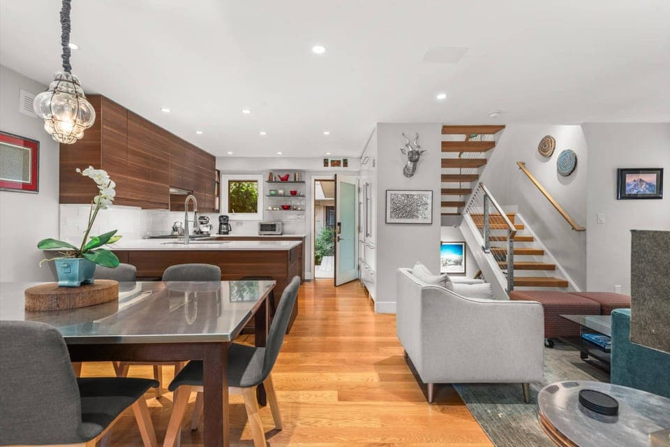 A beautifully remodeled living space welcomes you when you arrive for your visit to Aspen.