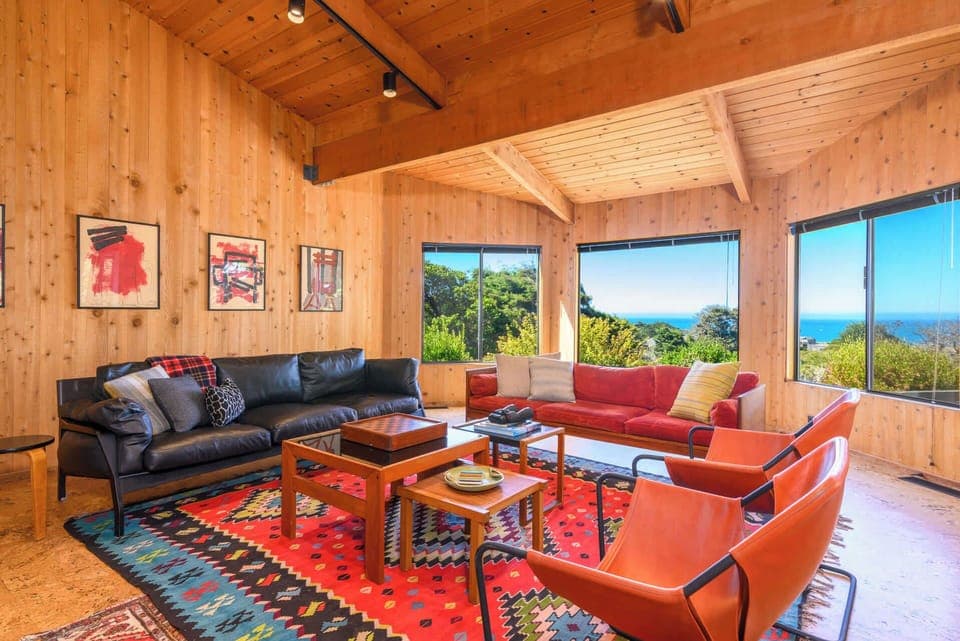 Relax and take in the views from the modern and cozy living room. 