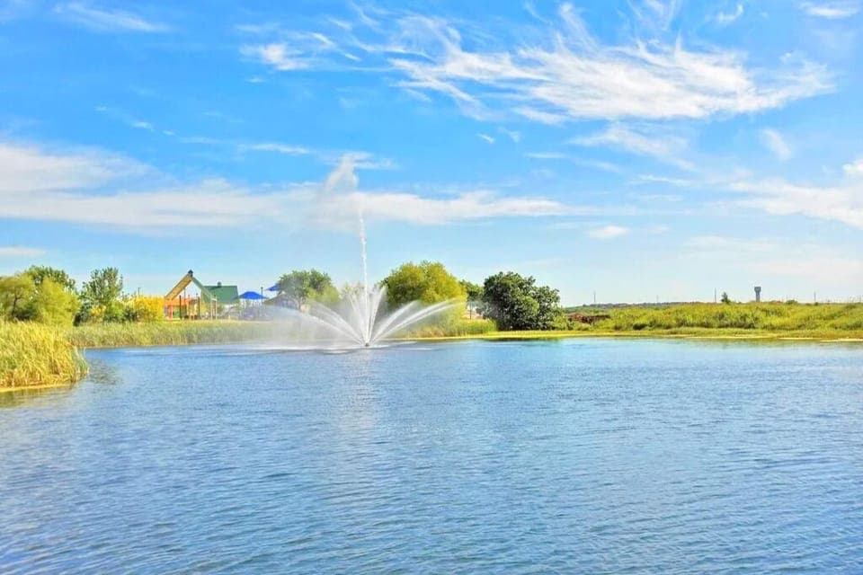 Enjoy peaceful afternoons fishing by the lake.