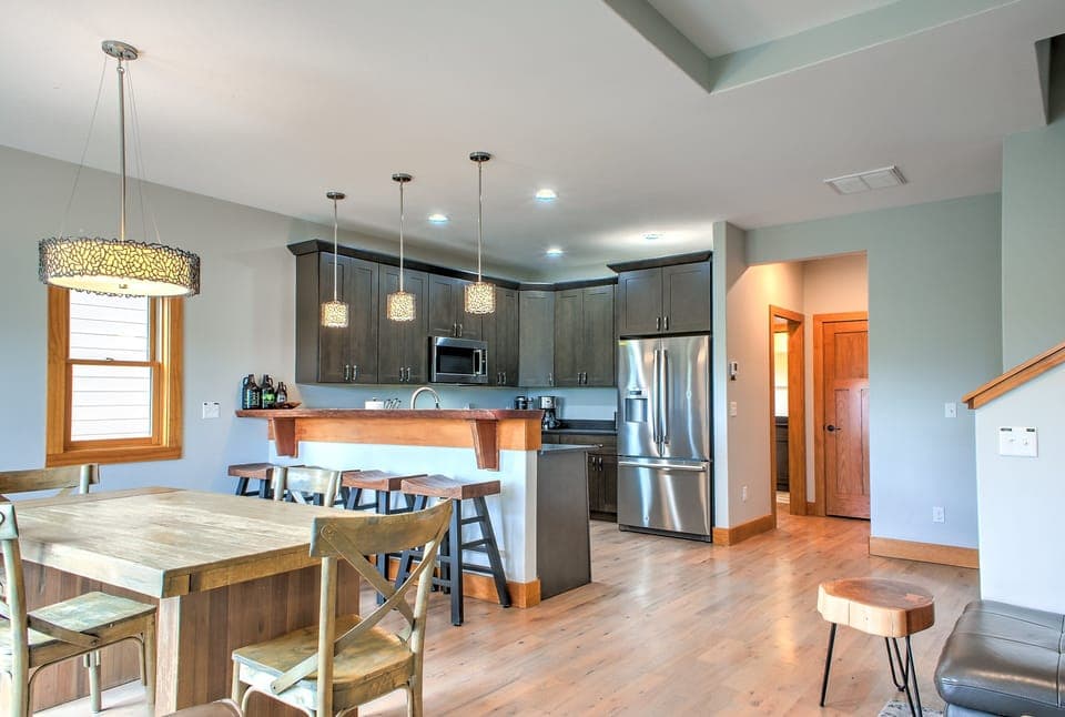 Modern kitchen and dining