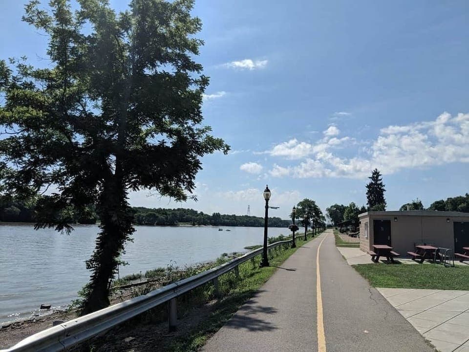 Lesko Park Bike Path located across from the cottage, connects Aurora and Lawrenceburg