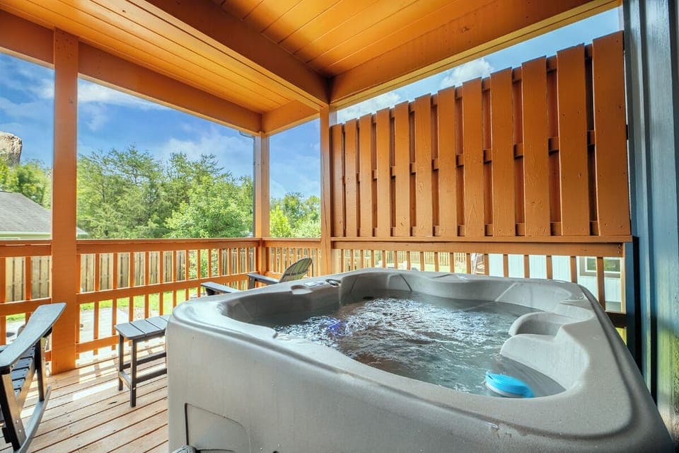 Blue Beauty's bubbling hot tub