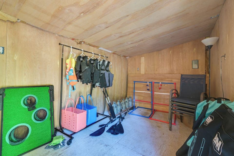 House Exterior | Life Vests | Shared Yard Games