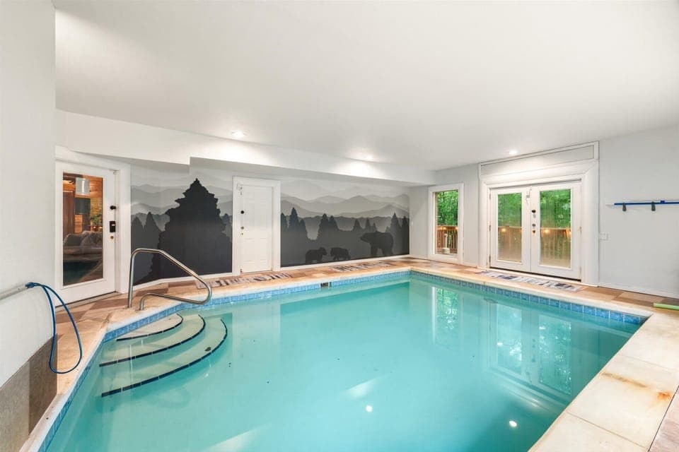 Dive into vacation mode with your very own private indoor pool! Whether you’re swimming laps, playing pool games with the kids, or simply floating your stress away, this space is perfect for all-weather fun and relaxation. 