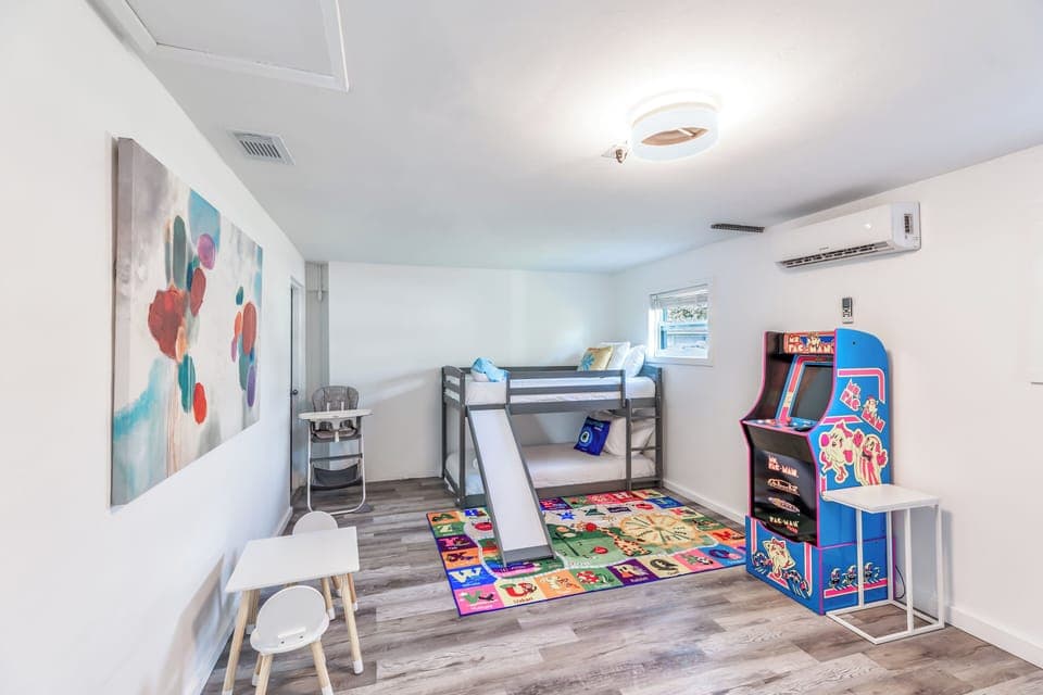 Kid's bunk room with Pac-Man