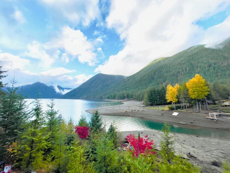 View from our deck in the fall