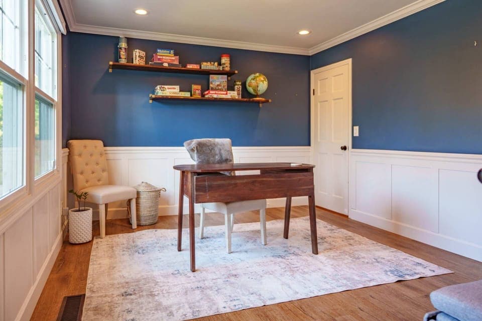 This room is perfect for a game night, reading, and working on a creative passion.