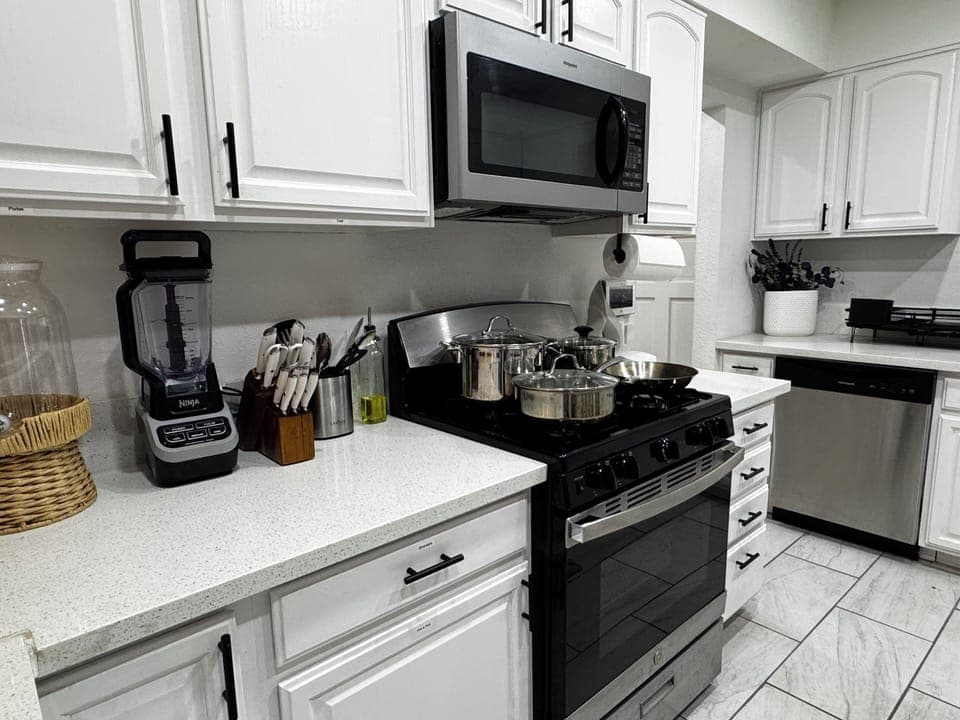 Fully stocked kitchen