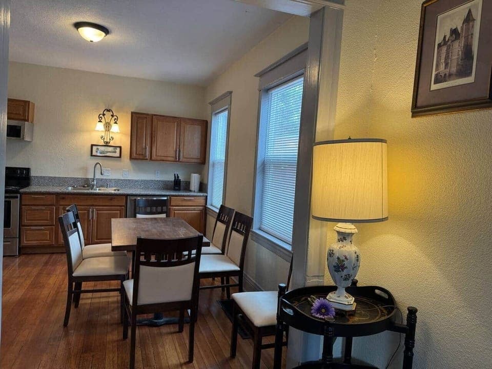 Dining area and kitchen