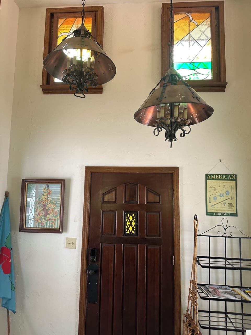 Stained glass in the entry