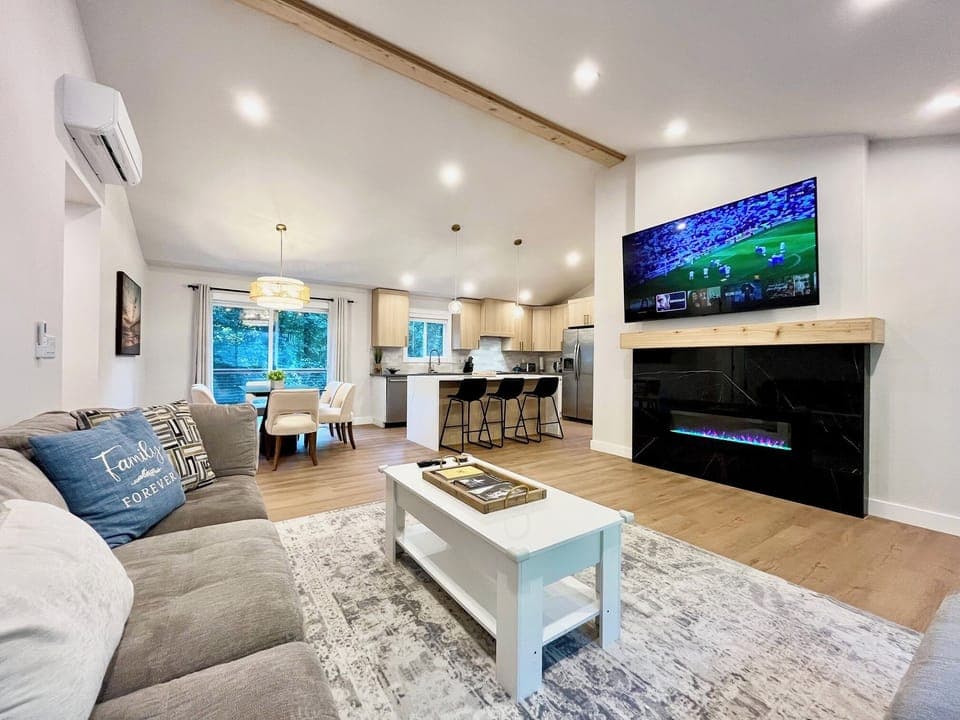 Big 75" TV to watch your favorite shows or game.