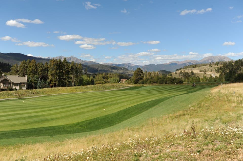 This resort is located right near the golf course.