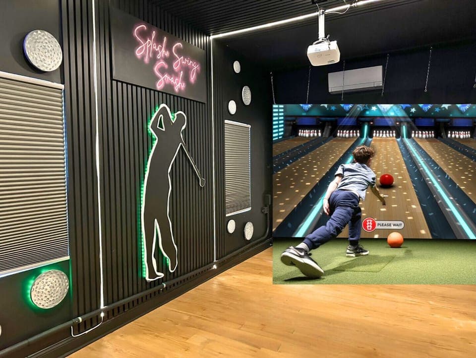 Strike zone: Activated! Let the little ones bowl their hearts out with our virtual bowling alley.