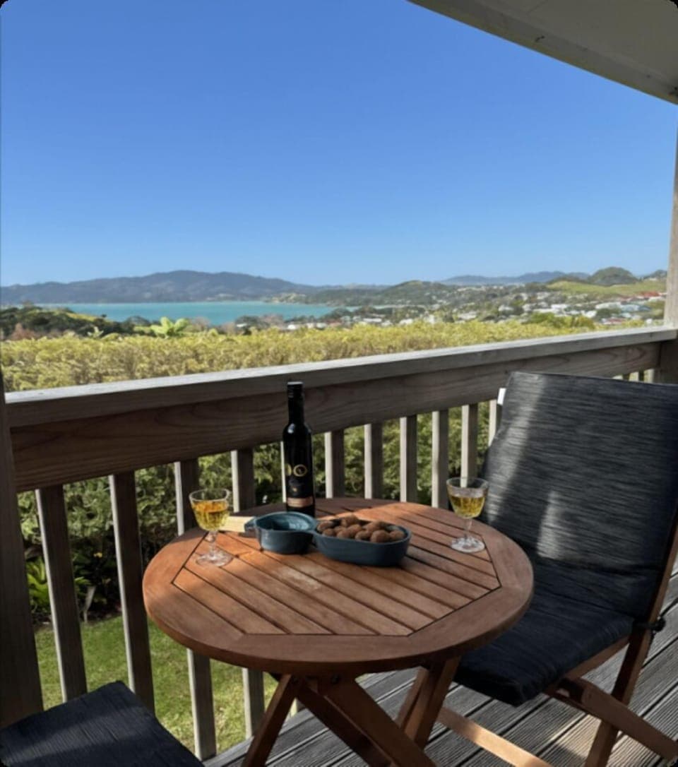 Sunset drinks are mandatory here. Enjoy panoramic views of Doubtless Bay from your private deck.