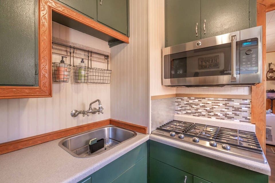 Kitchen with plenty of appliances