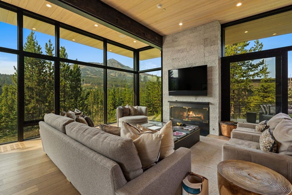 Spacious Living Room with Views