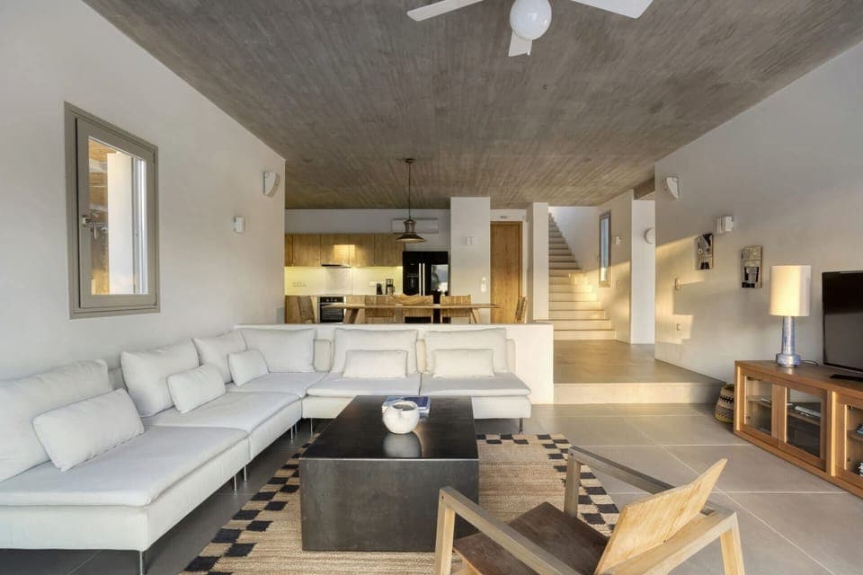 There's plenty of space for everyone in the luminous living area.