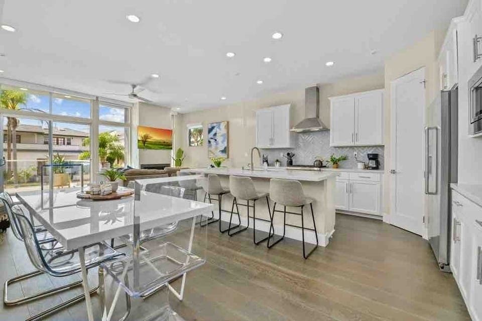 Large Open Living Room and Kitchen