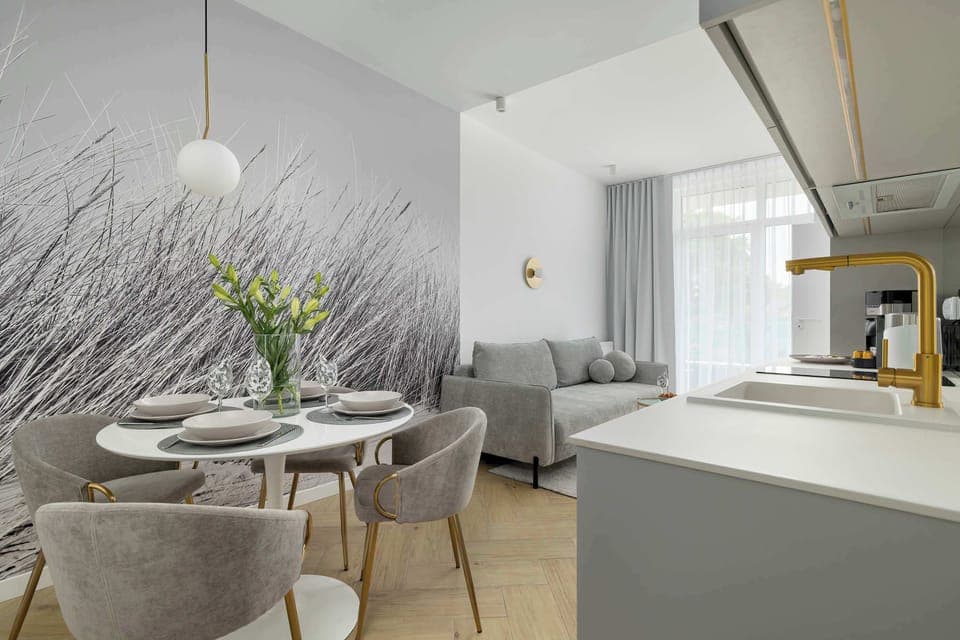 Living room with comfortable sofa, where the guests can relax.