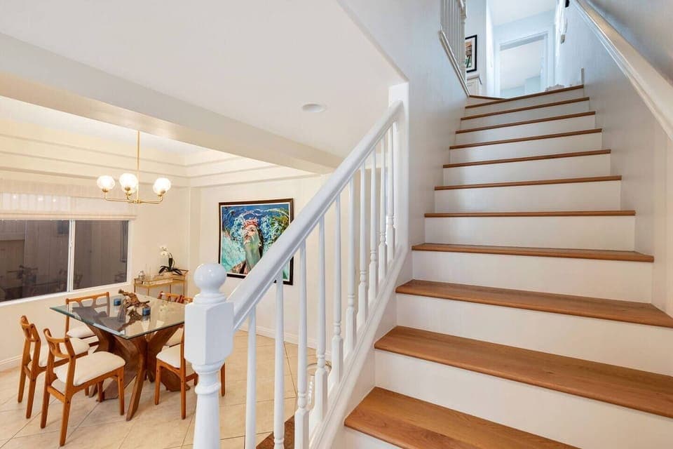 Steps to second floor.