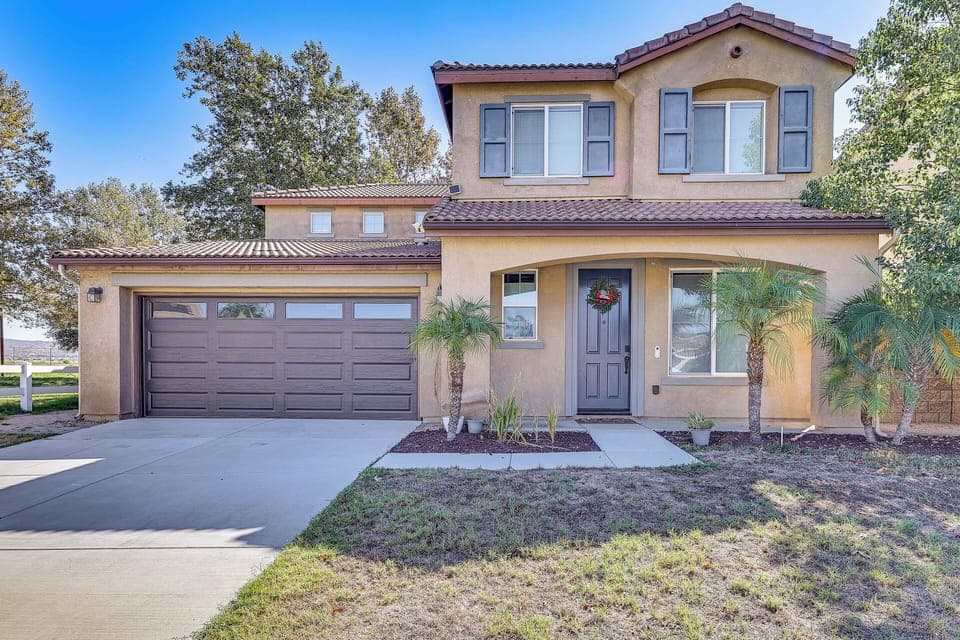 Menifee Vacation Rental | 4BR | 2.5BA | Small Step to Enter | 2,184 Sq Ft