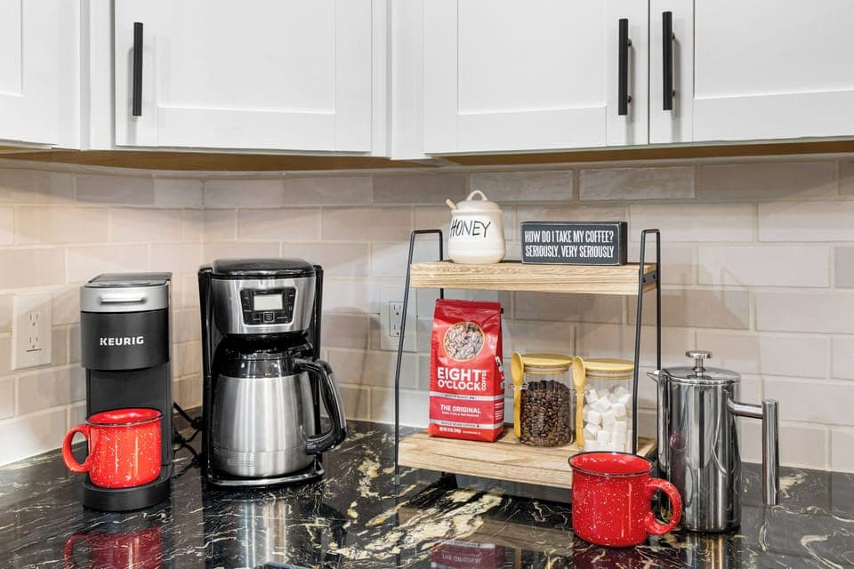 Coffee station.