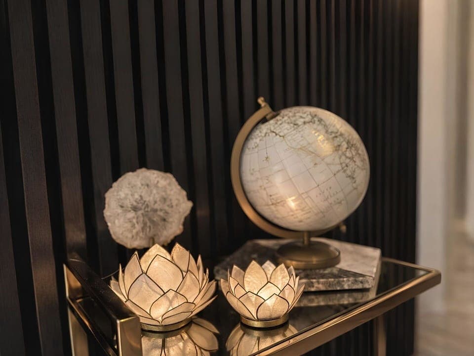 Furniture, Interior Design, Lighting, Black, Lampshade, Lamp, Living Room, Natural Material, Still Life Photography