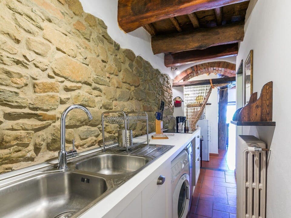 Wall, Flooring, Countertop, Interior Design, Ceiling, Kitchen, Floor, Plumbing Fixture, Sink, Kitchen Appliance