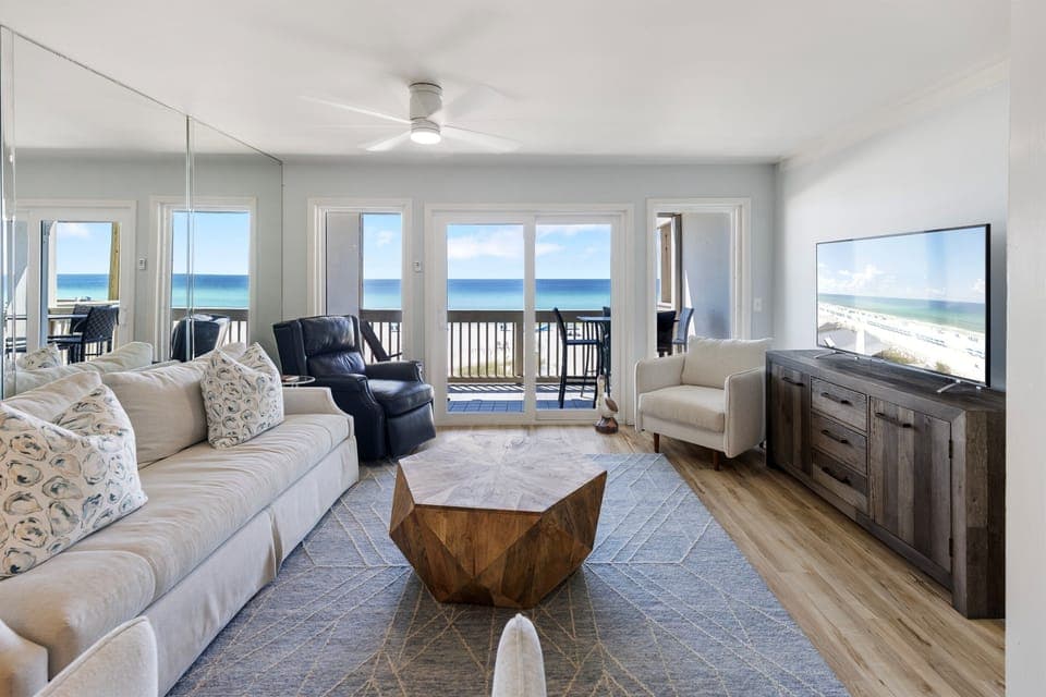 Gulf-Front Living Room