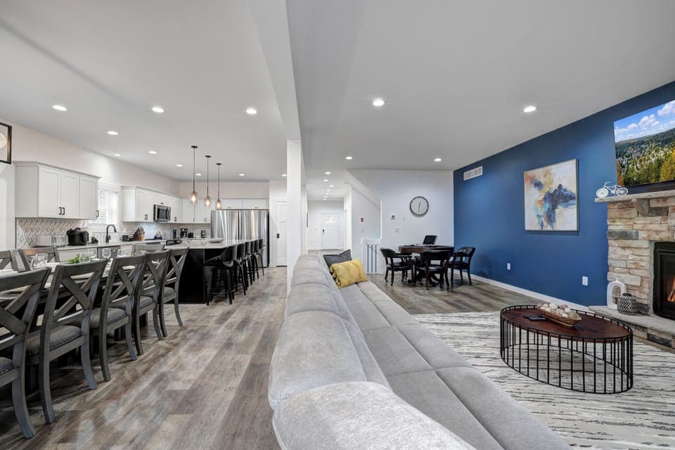 Great room with open concept