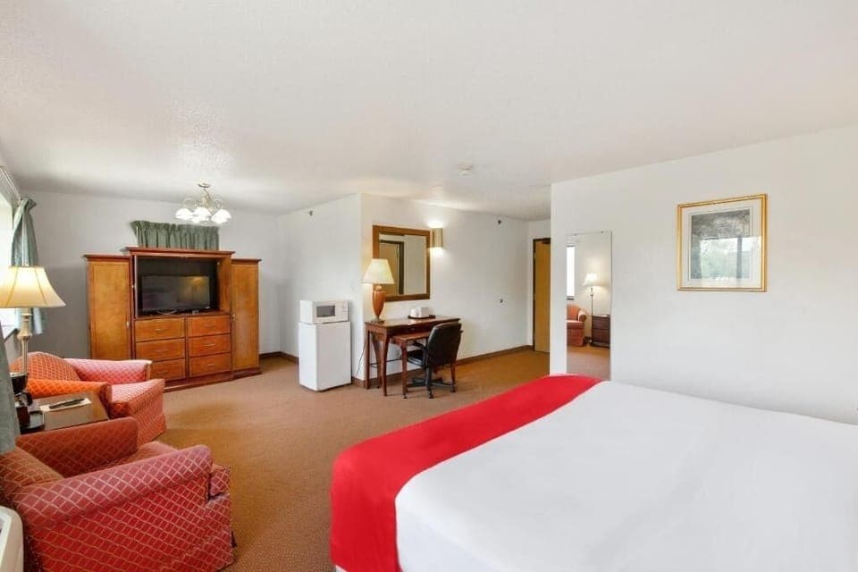 Kick back with your favorite shows in a spacious suite.