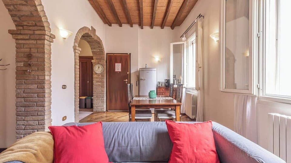 Panoramica della zona giorno dotata di tutti i confort