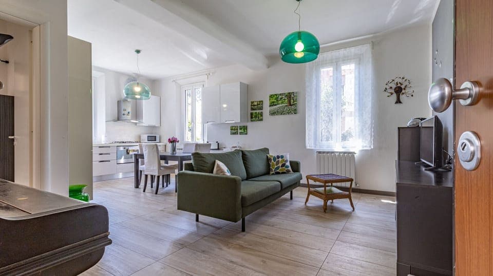 entrance with view of large and bright living area