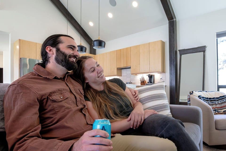 Kick back and enjoy the space together.