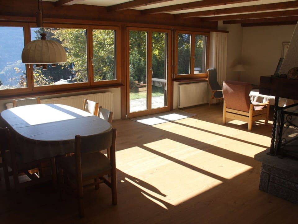 Furniture, Flooring, Interior Design, Floor, Wood, Ceiling, Room, Wood Flooring, Chair, Table