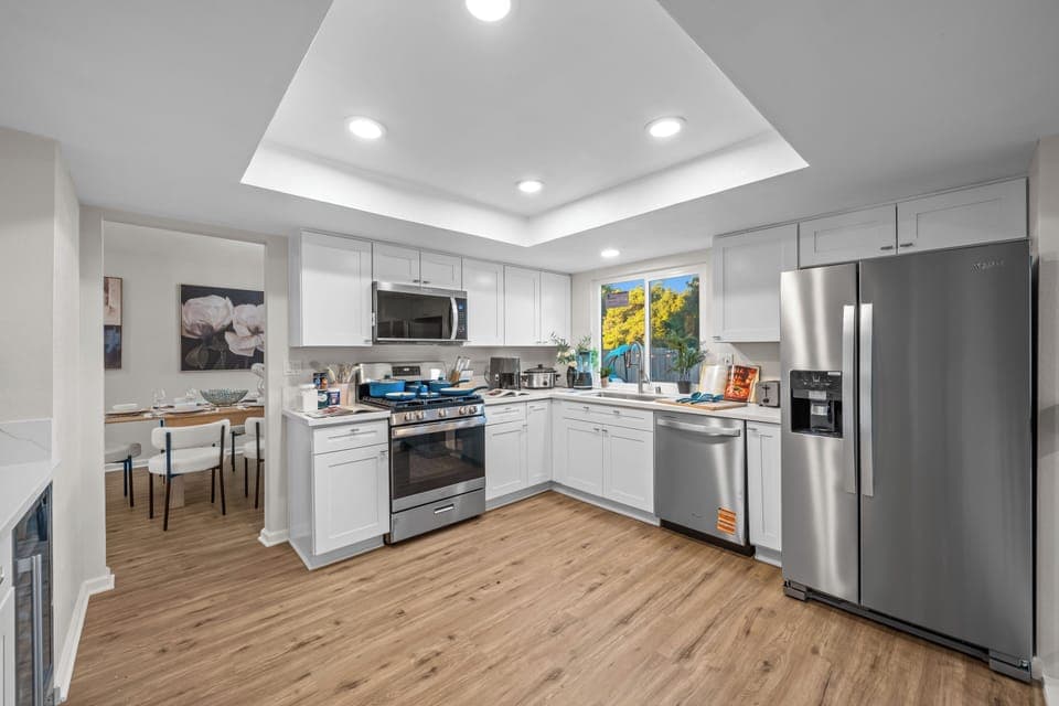 A fully stocked kitchen ready for all your cooking adventures.