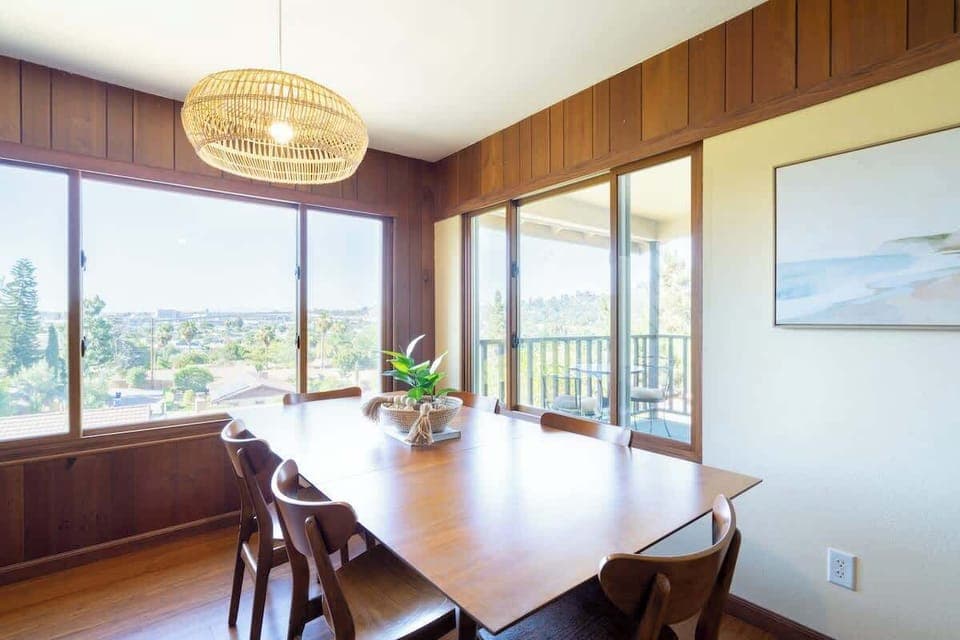 Enjoy dinner with stunning views of La Mesa as your backdrop 